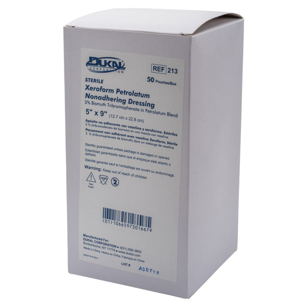 Dukal Xeroform Petrolatum Non-Adhering Dressing 5"x 9" Sterile