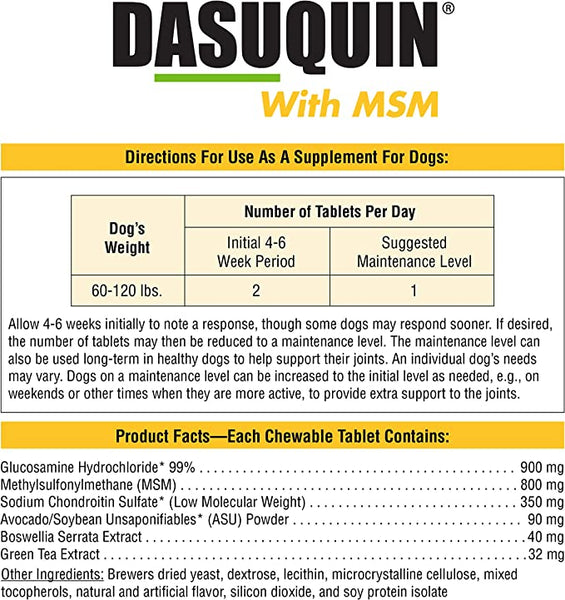 Nutramax Dasuquin with MSM Chewables, Large Dog