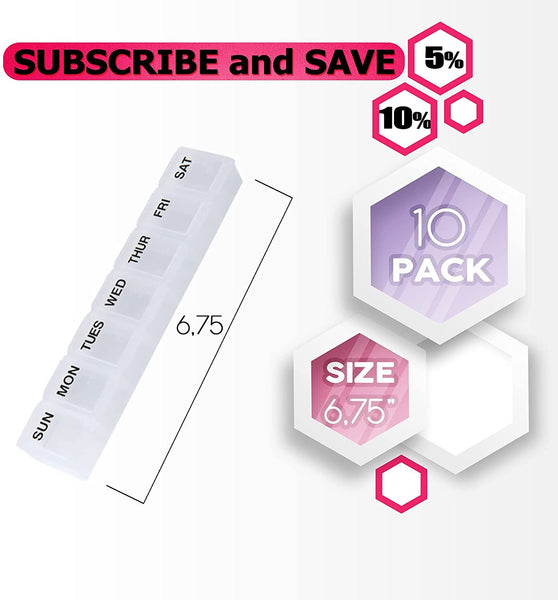 Dukal Pill Organizer Weekly 6-3/4
