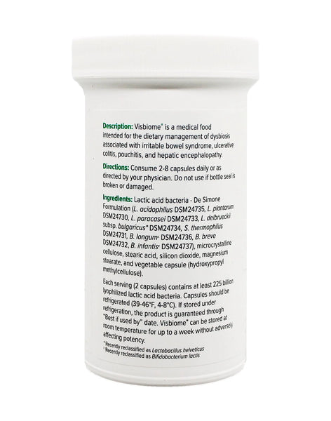 Visbiome High Potency Probiotic 112.5 Billion Bacteria Per Capsule