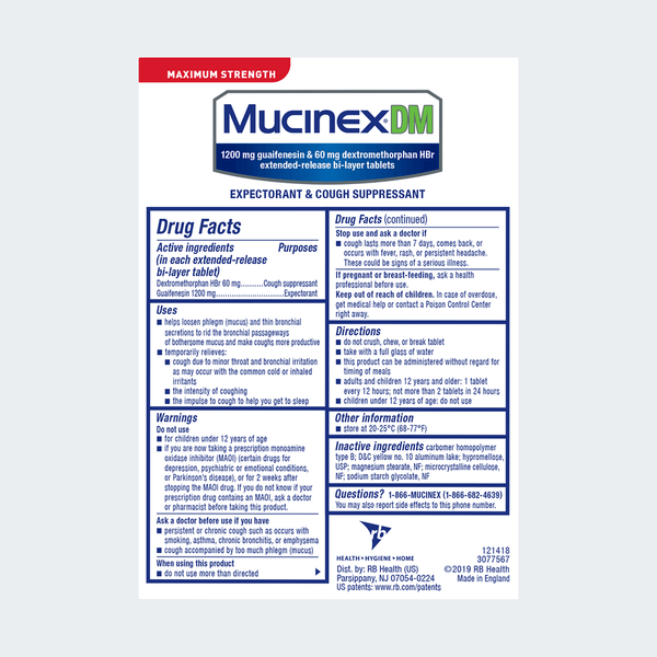 Maximum Strength Mucinex DM Extended-Release Bi-Layer Tablets