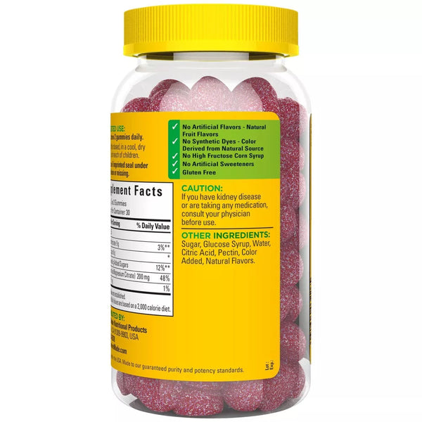 Nature Made High Absorption Magnesium Citrate Gummies 200mg Mixed Berry Flavored