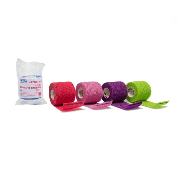 Dukal Non-Latex Cohesive Bandage 2" x 5 yd Assorted Non-Sterile