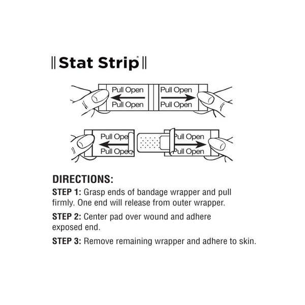 Dukal Stat Strip Fabric Adhesive Bandages 3/4" x 3"