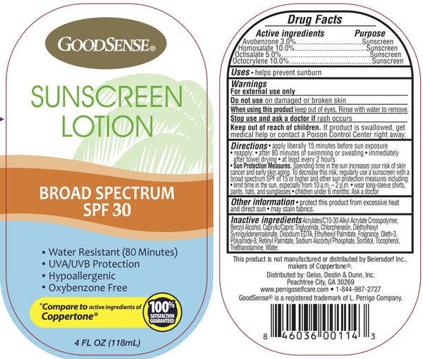GoodSense Sunscreen Lotion, Broad Spectrum SPF-30, 4 oz