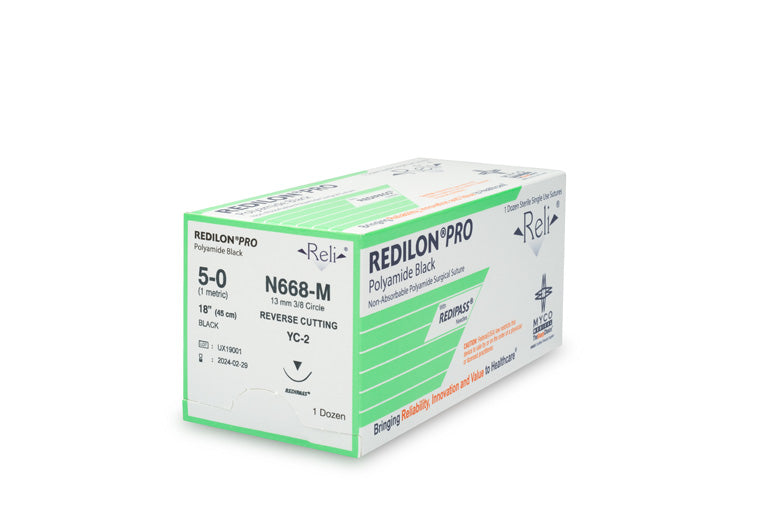 Myco Suture 5-0 Nylon YC-2 18"