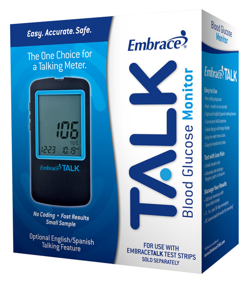 Omnis Health Embrace Talk Glucose Meter Kit