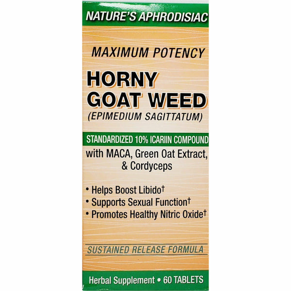 Horny Goat Weed Standardized 10% Icariin Compound with MACA, Oat Extract, and Cordyceps