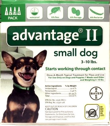 Advantage II Small Dog 3-10 LB