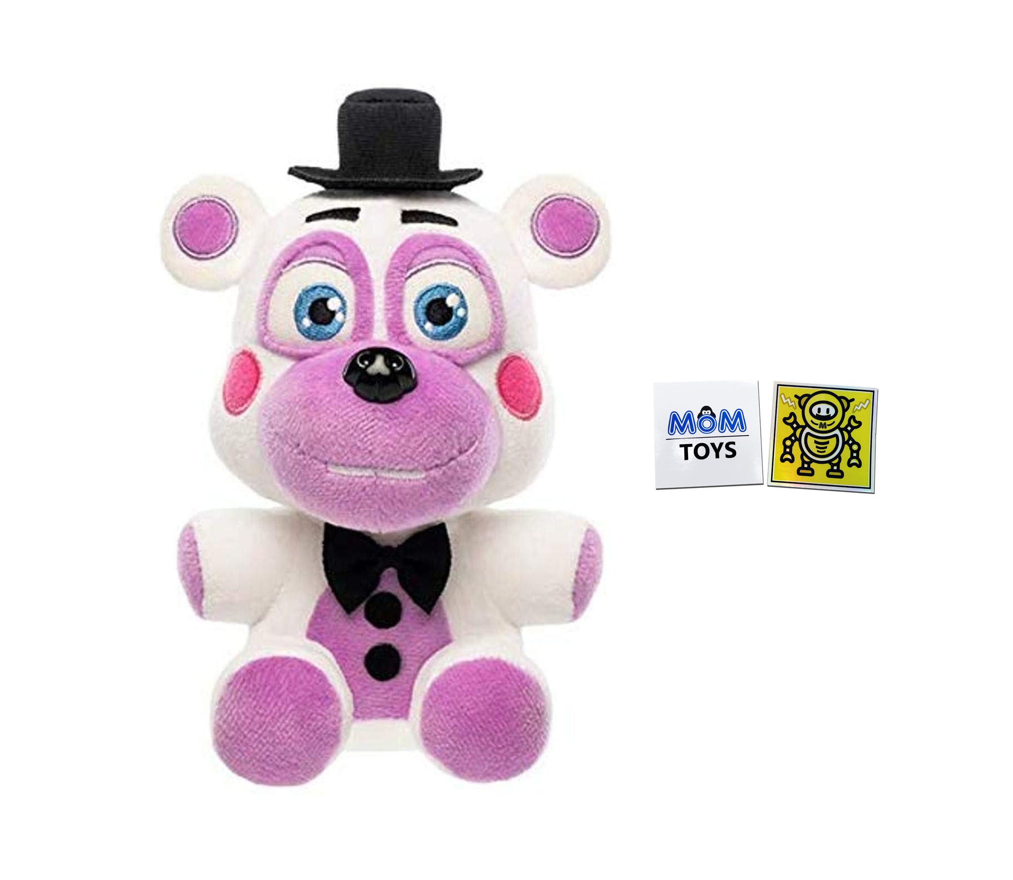 Helpy Plush FNAF Plushes Five Nights at Freddy's Pizza Simulator - Helpy Collectible Figure, Multicolor and 2 My Outlet Mall Stickers