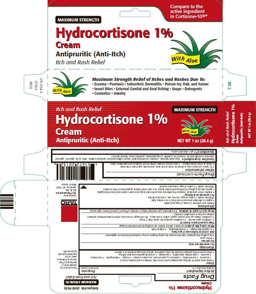 Taro Hydrocortisone 1% Cream Maximum Strength with Aloe
