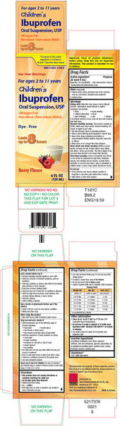 Taro Children's Ibuprofen Oral Suspension 100 mg per 5 mL Berry Flavor