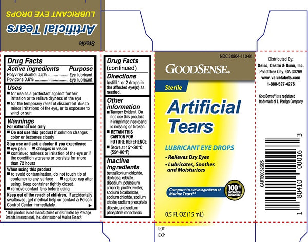 Good Sense Eye Drops Artificial Tears 0.5 Fl Oz