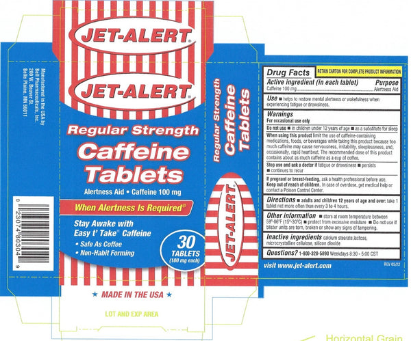Jet-Alert 100 Mg Each Caffeine Tabs 30 Count
