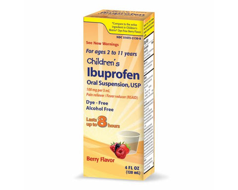 Taro Children's Ibuprofen Oral Suspension 100 mg per 5 mL Berry Flavor