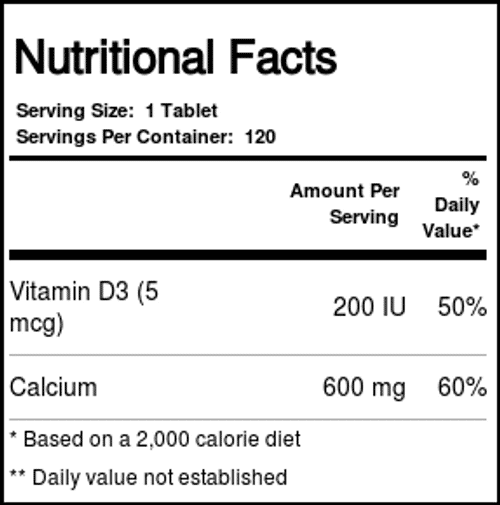 Nature Made Calcium with Vitamin D3 - 120 Tablets