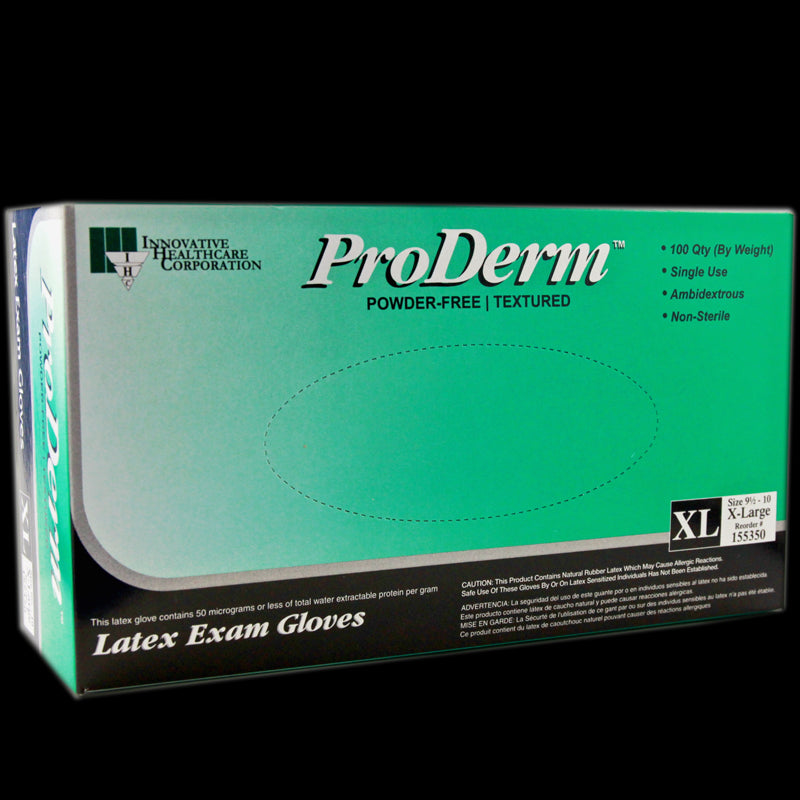 ProDerm Latex Exam Gloves XL Powder-Free