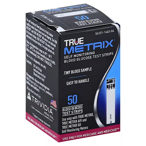 True Metrix Medi Medi Self-Monitoring Blood Glucose 50 Test Strips