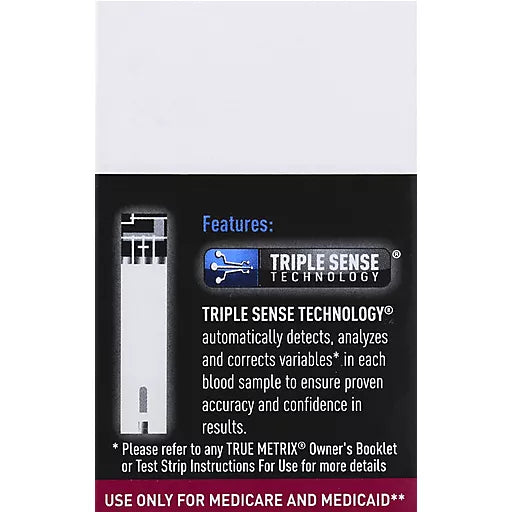 True Metrix Medi Medi Self-Monitoring Blood Glucose 50 Test Strips
