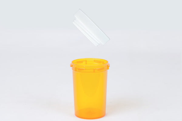 Princeton Plastic Containers Vials Reversible 30 Dram Amber Child Resistant